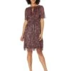 Adrianna Papell Crinkle Metallic Tie Front Midi Dress -Clothing Store 71CjZ9o2j0L. AC SR736920