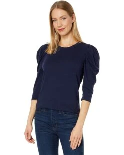 Bobi Los Angeles 3/4 Puff Sleeve Top