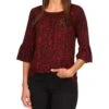 MICHAEL Michael Kors Petite Python Flare Sleeve Top