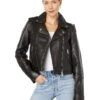 Avec Les Filles Vintage Wash Cropped Leather Biker -Clothing Store 81vTqLRjQ0L. AC SR736920
