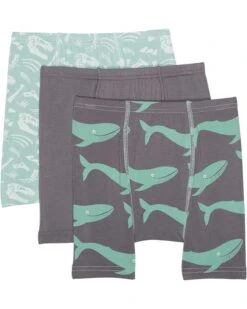 Kickee Pants Kids Print Boxer Briefs Set 3-Pack (Little Kids/Big Kids)